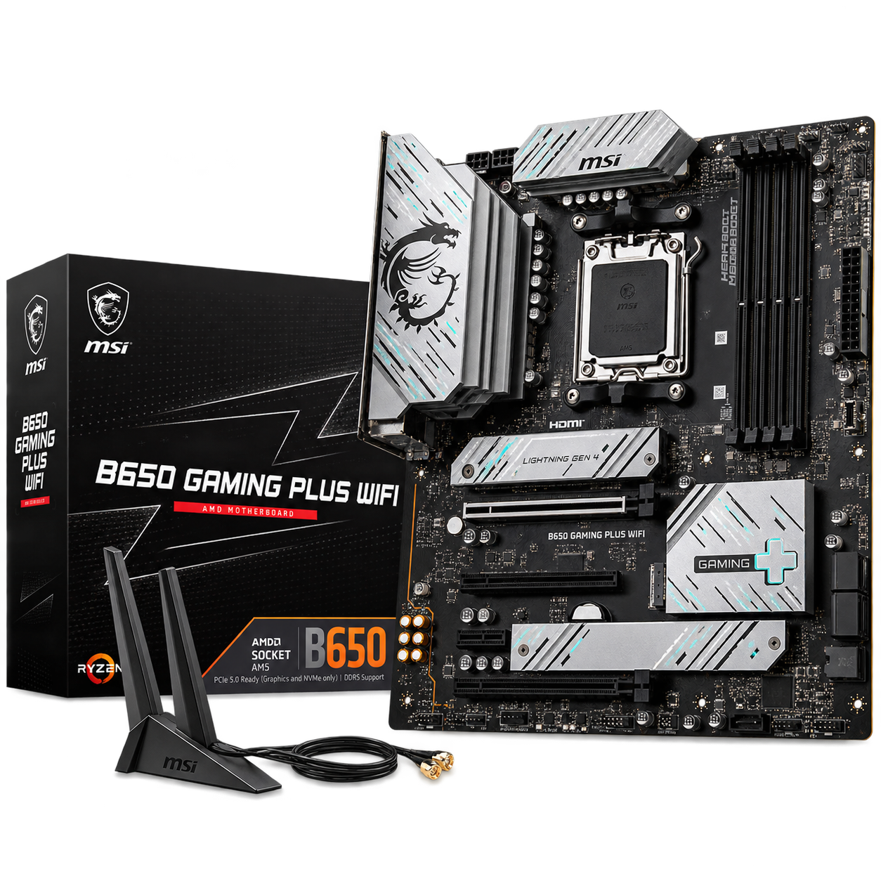 Illustrative motherboards artwork for B650 Gaming Plus WiFi